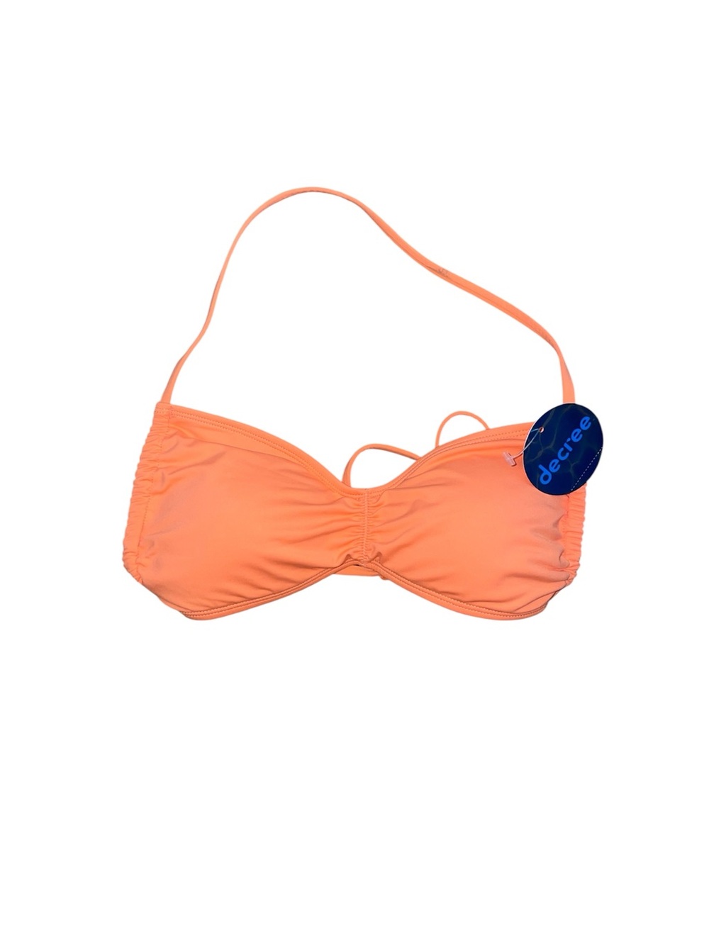 NWT decree orange halter bikini top